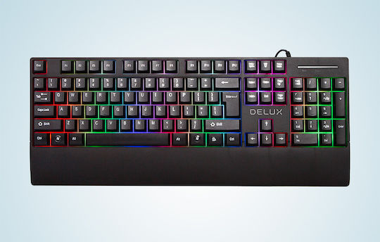 Delux K9852 Gaming Πληκτρολόγιο με RGB φωτισμό (Αγγλικό US)