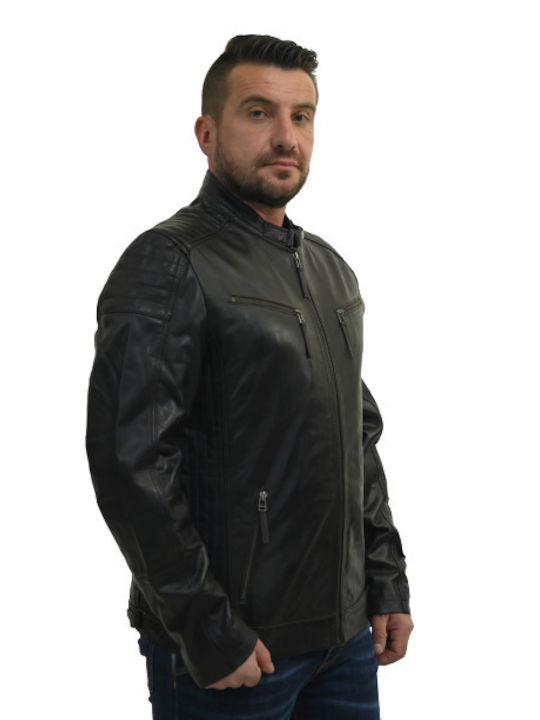 Men's Leather Jacket Adrian - Black