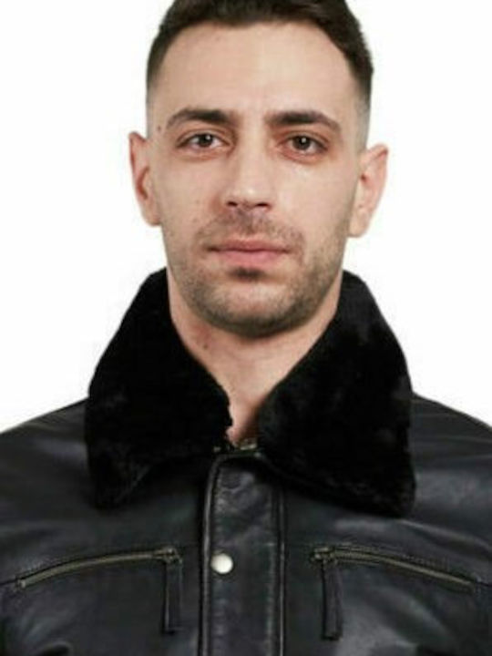 Men's Leather Jacket Oscar - Black