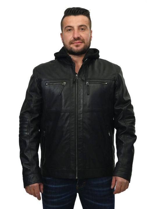 Men's Leather Jacket Henry - Black