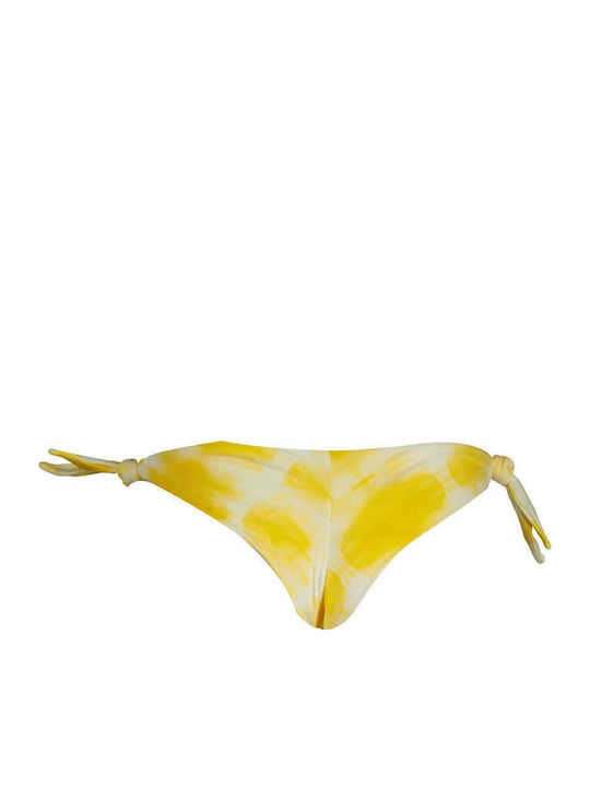 Bikini Slip με Κορδονάκια Κίτρινο