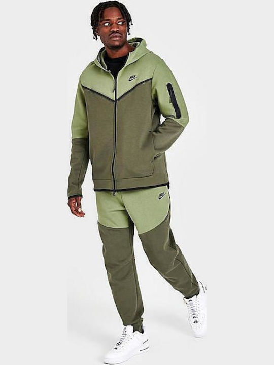 Sportswear Tech Fleece Ζακέτα με Κουκούλα Χακί