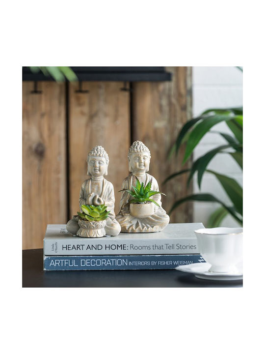 Artekko Decorative Buddhas made of Concrete 10x10x16cm 2pcs