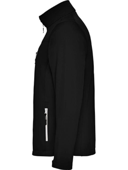 Antartida Χειμωνιάτικο Μπουφάν Softshell Αδιάβροχο και Αντιανεμικό Μαύρο