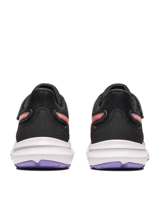 Jolt 4 Ps Kids Sports Shoes Running with Hoop & Loop Closure Black