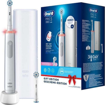 Oral-B Pro 3 3500 Electric Toothbrush with Timer, Pressure Sensor and Travel Case