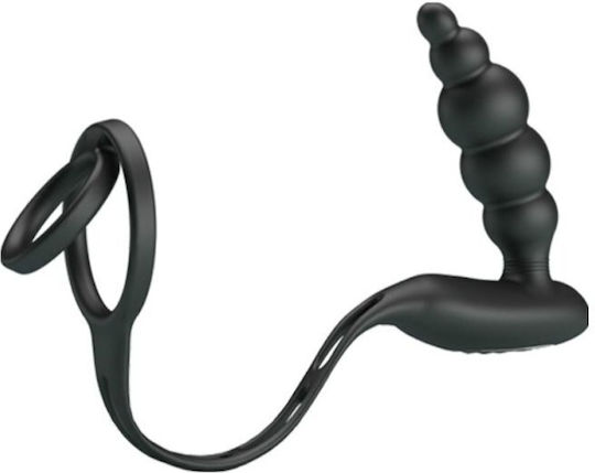 Pretty Love Penis Rings & Vibrating Plug Πρωκτικός Δονητής με Δυνατότητα Ασύρματης Λειτουργίας Μαύρος