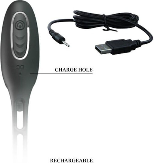 Pretty Love Penis Rings & Vibrating Plug Πρωκτικός Δονητής με Δυνατότητα Ασύρματης Λειτουργίας Μαύρος