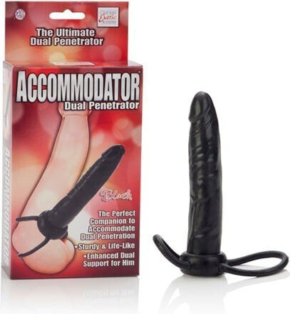 Calexotics Exotic Novelties Accommodator Dual Penetrator με Dildo 15cm σε Μαύρο Χρώμα