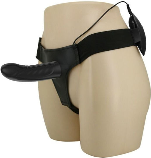 Pretty Love Marvin Strap-On Harness Harness με Dildo και Δόνηση σε Μαύρο Χρώμα