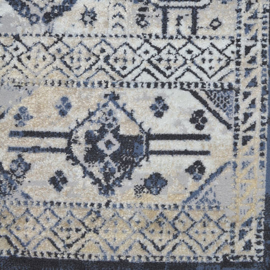 Saray Home Indris Σετ Μοντέρνα Χαλιά Κρεβατοκάμαρας Μπλε / Μπεζ IDR03-SET 3τμχ