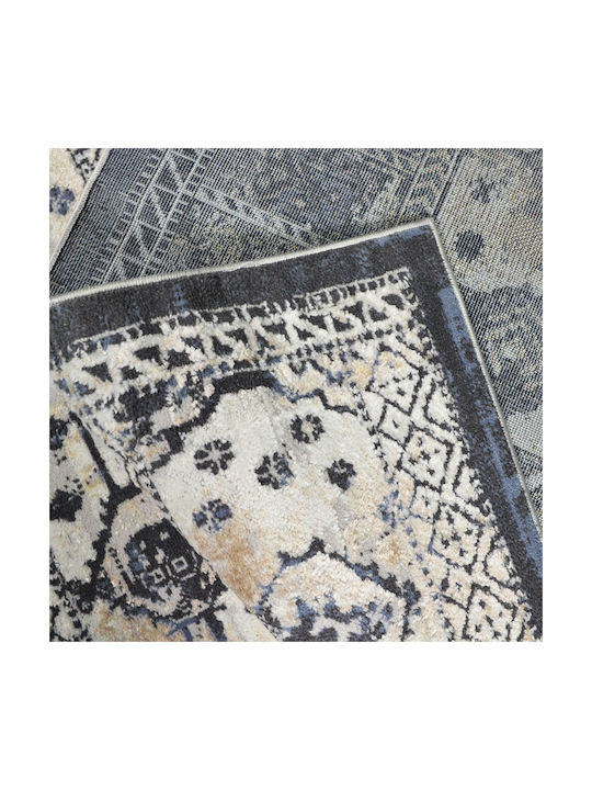 Saray Home Indris Σετ Μοντέρνα Χαλιά Κρεβατοκάμαρας Μπλε / Μπεζ IDR03-SET 3τμχ