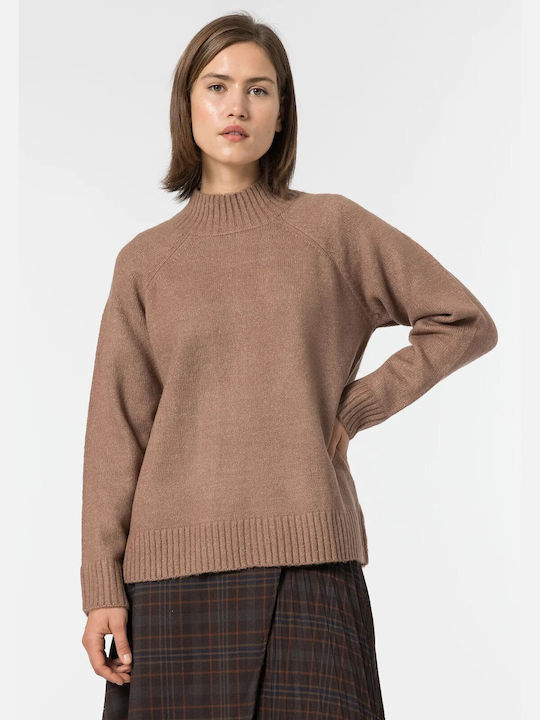 Women's pullover with closed neckline Tiffosi (10046539-BUENO-264-BROWN)