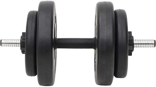vidaXL Hantelset mit Stange Gesamtgewicht 60kg