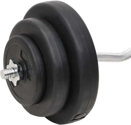 vidaXL Hantelset mit Stange Gesamtgewicht 60kg