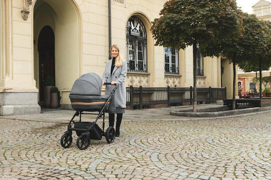 Adamex Rimini Verstellbar 3 in 1 Baby Kinderwagen Geeignet für Neugeborene Gray 12.5kg
