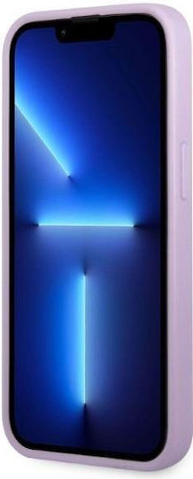 Guess Metal Logo Umschlag Rückseite Kunststoff Lila (iPhone 13 Pro Max)