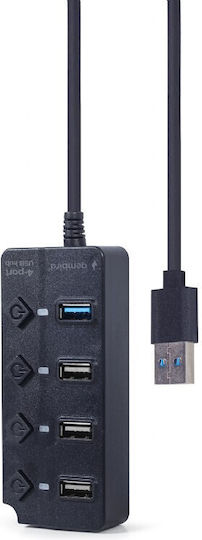 Gembird Hub 4 Θυρών USB 2.0 με σύνδεση USB-A