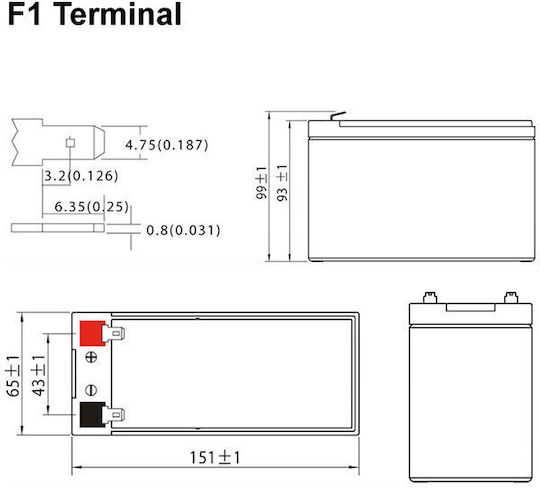 Ultracell UL 7.2-12 Baterie UPS cu Capacitate 7.2Ah și Tensiune 12V 1buc