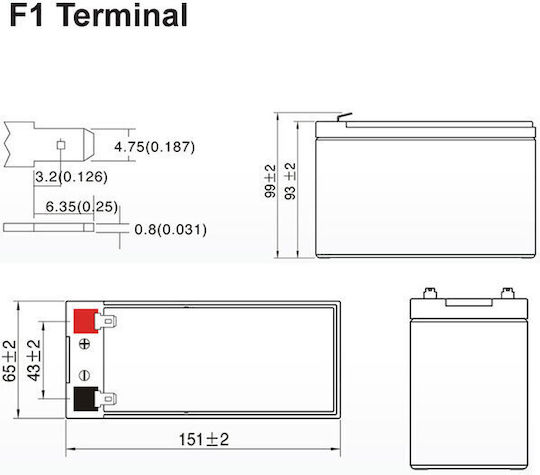 Ultracell UL 7-12 Μπαταρία UPS με Χωρητικότητα 7Ah και Τάση 12V