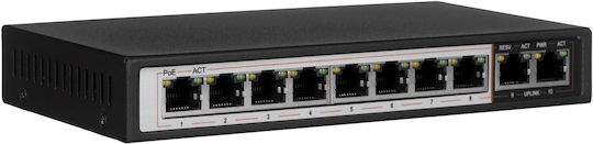 Extralink Ceres Unverwaltet L2 PoE+ Switch mit 8 Ports Gigabit (1Gbps) Ethernet
