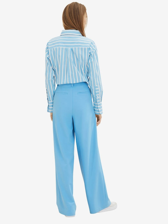 Tom Tailor Women's Chino Trousers Light Blue