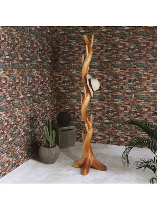 HomeMarkt Καλόγερος Μεταλλικός Καφέ 40x40x200cm
