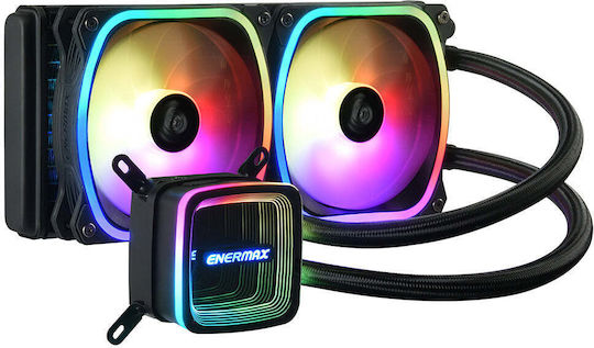 Enermax Aquafusion ADV CPU Water Cooling Dual Fan 120mm for Socket AM4/AM5/1700/1200/115x with RGB Lighting