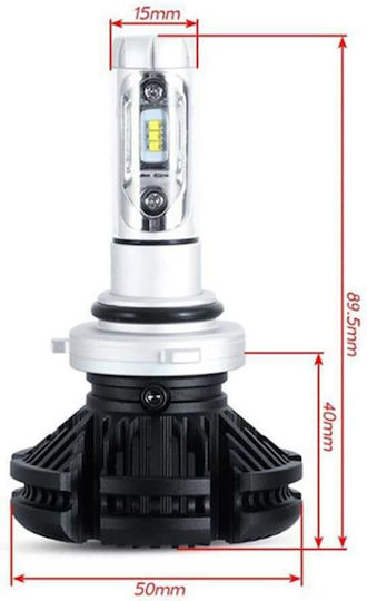 Λάμπες Αυτοκινήτου X3 Headlight H1 LED 6500K Ψυχρό Λευκό 12V 50W 2τμχ