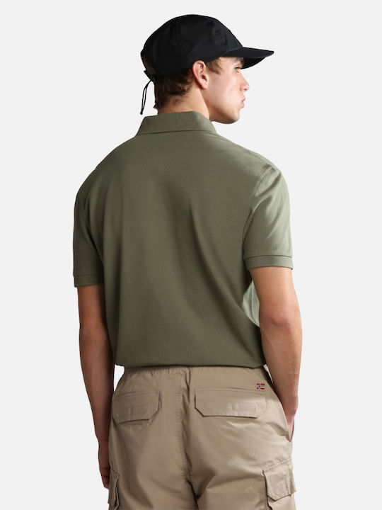 Napapijri Herren Kurzarmshirt Polo Khaki