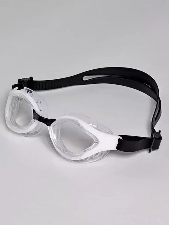 Arena Air Bold Swipe Racing Swimming Goggles Adults with Anti-fog Lenses White