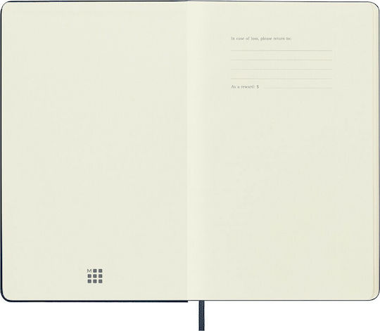 Moleskine QP062B20 Notizbuch 120 Blätter A5 mit leeren Seiten und Gummiband Blau