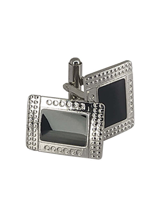 Cufflinks Silver & Black 0600017-2800 SB