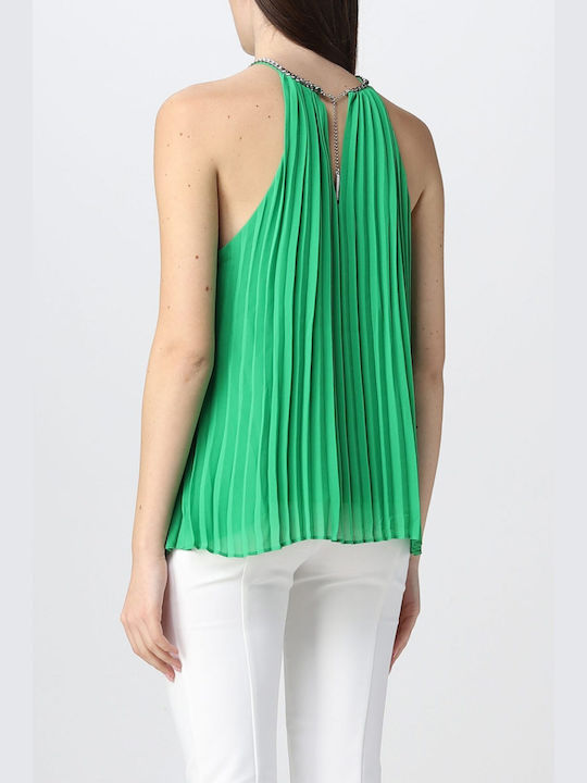 Michael Kors Women's Summer Blouse Sleeveless Green