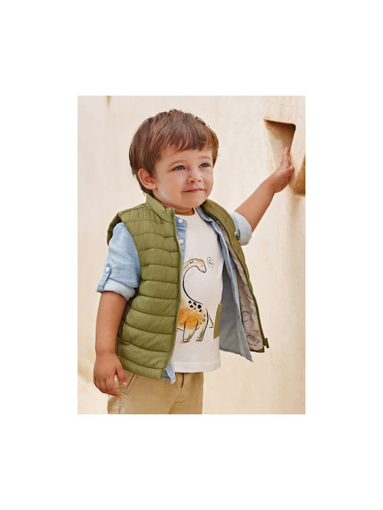 Mayoral Kids Casual Jacket Sleeveless short Khaki