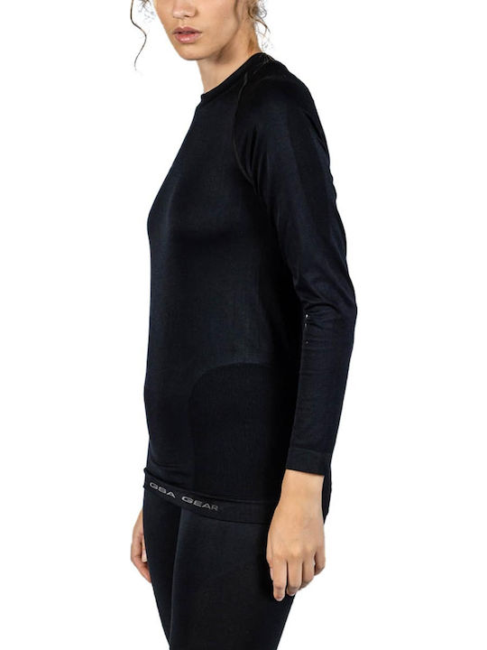 GSA Seamless Performance Damen Thermo Langarmshirt Schwarz