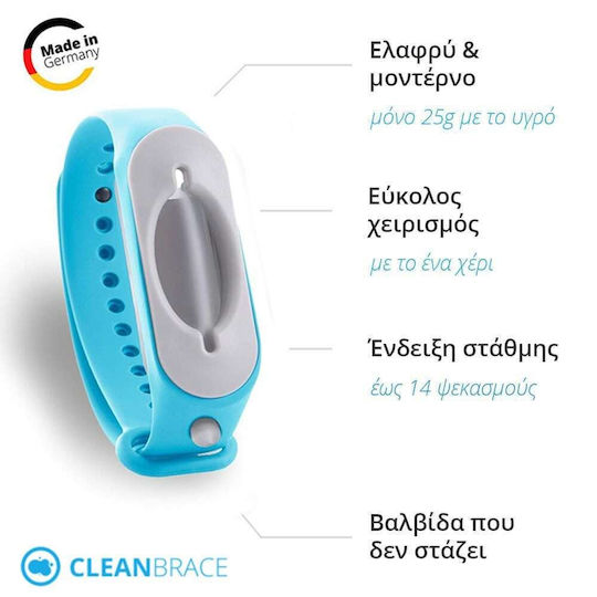 Cleanbrace Disinfectant Bracelet Light Blue