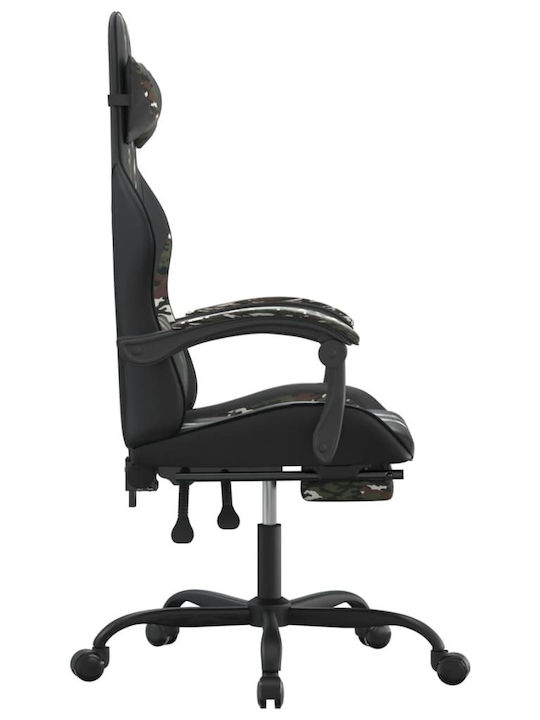 vidaXL 349542 Artificial Leather Gaming Chair with Footrest Camo Black