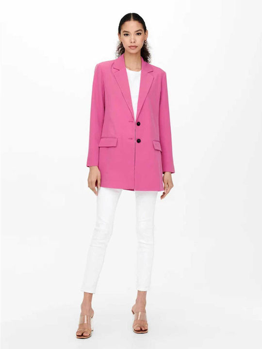 Only Maia Long Women's Blazer Fuchsia