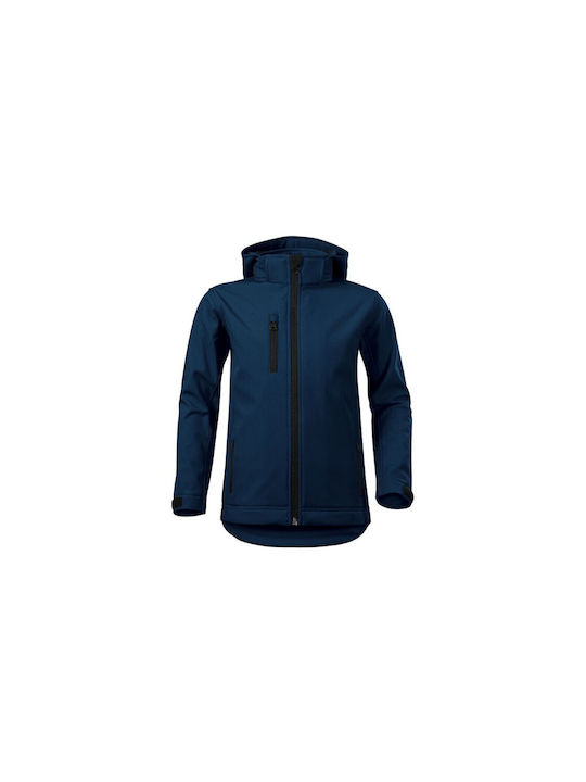 Malfini Kids Sports Jacket short Hooded Navy Blue Performance