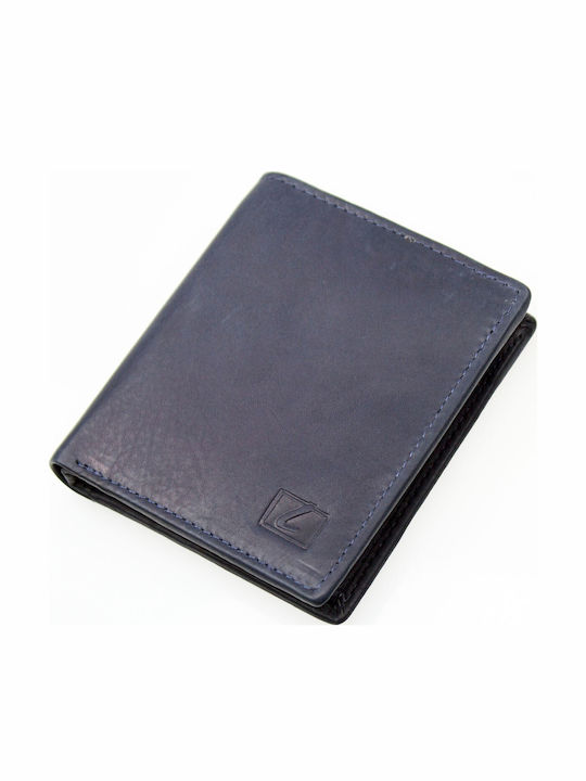 Δερμάτινο Ανδρικό Πορτοφόλι με RFID Μπλε