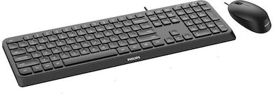 Philips SPT6207B/00 Set tastatură și mouse Engleză US