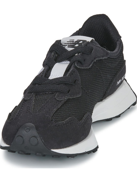 327 Bungee Lace Kids Sneakers Black