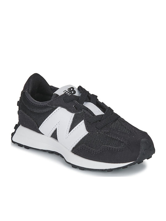 327 Bungee Lace Kids Sneakers Black