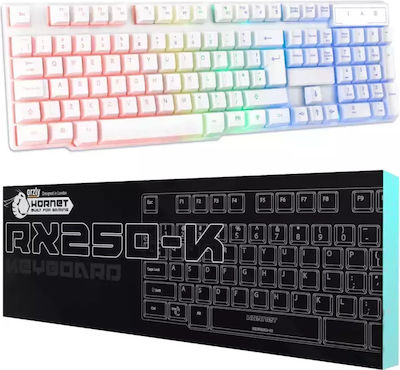 Orzly RX250-K Gaming Tastatură cu iluminare RGB (Engleză UK) Alb