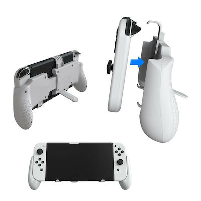 Piranha Hand Grip for Switch / Switch Lite / Switch OLED In White Colour