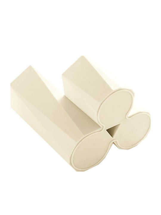 Kosmetikorganisator mit Trennzeichen Beige 3 Stück 13x11,5x11,5 cm