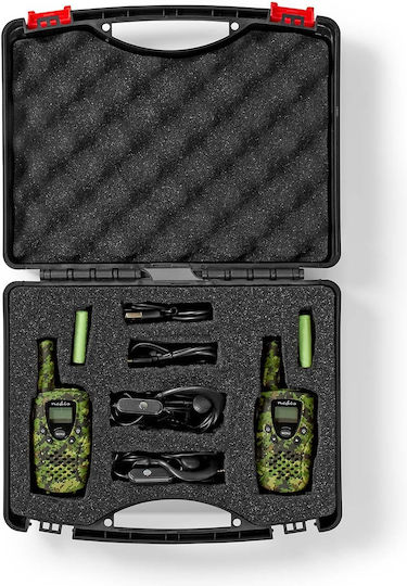 Nedis WLTK0810BK Transmițător Wireless PMR cu Ecran Monocrom Set 2buc Camo Green