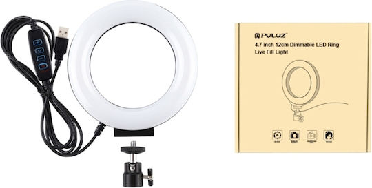 Puluz Ringlicht 12cm 3200 - 6500K mit Handyhalter