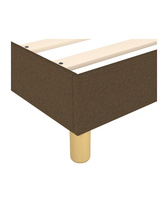 Saltea Supradublă Pătată cu Material Maro Închis cu Plăci și Saltea 160x200cm